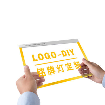 Customized Acrylic LED Name Plate High Transparent PC Lampshade 3 Color