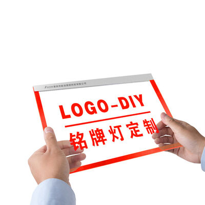 500x180mm Custom LED Name Plate 24V 220V 60mA Energy Efficient Acrylic Lampshade